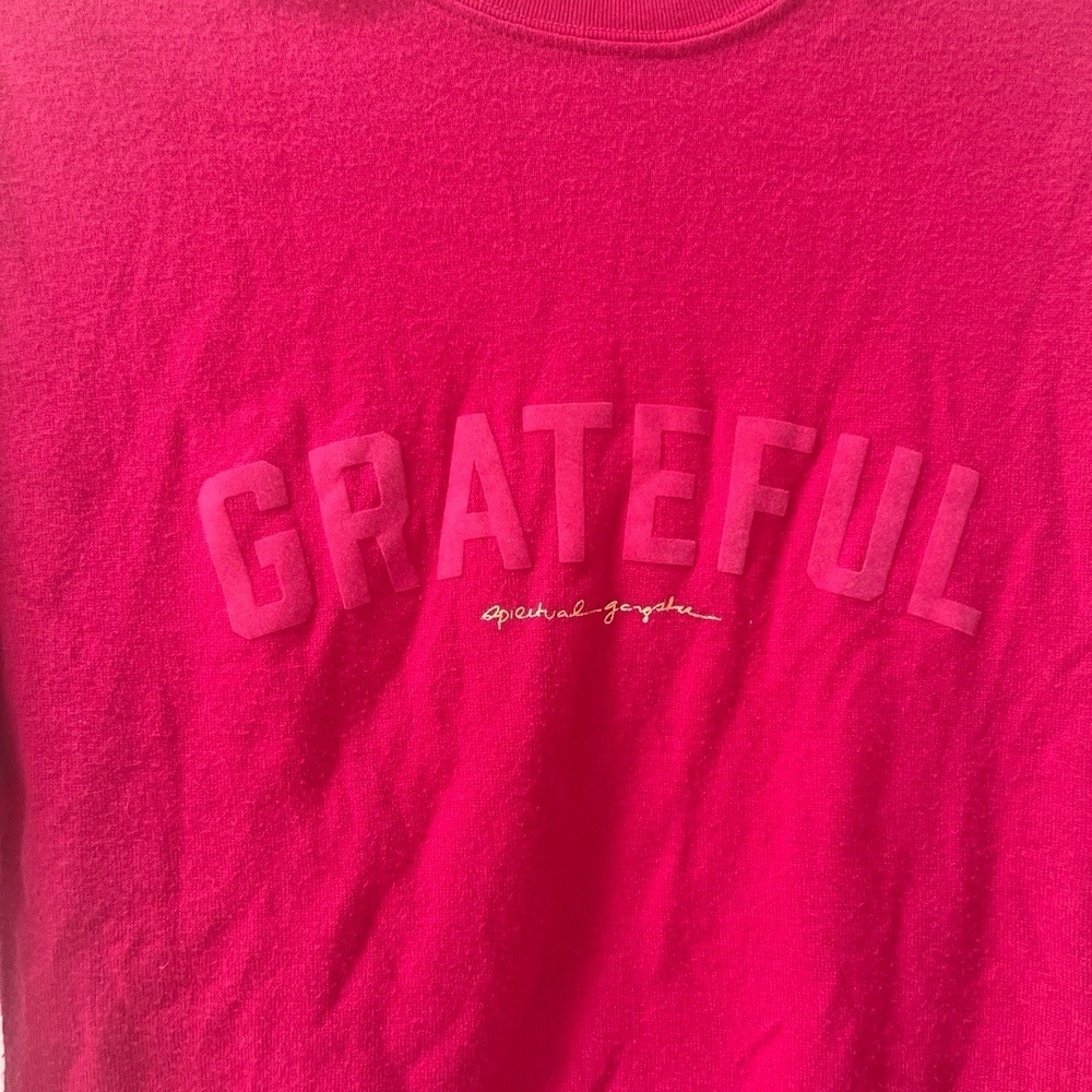 Spiritual Gangster Grateful Crewneck Sweatshirt Red Women’s Small - Picture 2 of 8